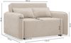 Selsey 'Duelia' Schlafsofa 2-Sitzer mit Bettkasten, Chenille hydrophob, Graphitgrau Bild 5