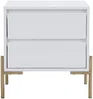 Vente-unique - KORASA Bedside table Holz, Platte Weiß - B 40 cm x H 50 cm x L 50 cm Bild 3