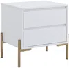 Vente-unique - KORASA Bedside table Holz, Platte Weiß - B 40 cm x H 50 cm x L 50 cm Bild 2