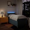 vidaXL Boxspringbett mit Matratze Blau 100x200 cm Stoff 3288904 Bild 5