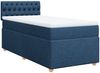 vidaXL Boxspringbett mit Matratze Blau 100x200 cm Stoff 3288904 Bild 3