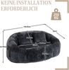 Sofa 150x95x63 cm in Schwarz, Chenille, Sitzfläche 105x62 cm, mit Armlehnen und Schaumstoffpolsterung Bild 5