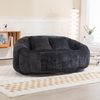 Sofa 150x95x63 cm in Schwarz, Chenille, Sitzfläche 105x62 cm, mit Armlehnen und Schaumstoffpolsterung Bild 4