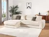 Vente-unique - CALAZO Sofa Samt Beige - B 187 cm x H 86 cm x L 307 cm Bild 1