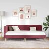 vidaXL Eckbettgestell Weinrot 90 x 200 cm Stoff 42016572 Bild 4