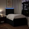 vidaXL Boxspringbett mit Matratze Schwarz 120x190 cm Stoff 3292722 Bild 5