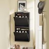 SoBuy FSR204-SCH Schuhschrank, MDF, Lackiert, Schwarz, 50 x 99 x 19 cm Bild 4
