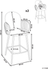 Set mit 2 Barstühlen AMITY Stoff Hellbeige Bild 2