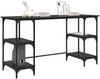 vidaXL Schreibtisch mit Regal Schwarz Eichen-Optik 140 x 50 x 75 cm 886270 Bild 3
