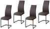 HTI-Living Freischwinger Schwingstuhl SallyP PU Braun (Set, 4 St), Freischwinger Esszimmerstuhl Kunstleder Bild 3