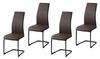 HTI-Living Freischwinger Schwingstuhl SallyP PU Braun (Set, 4 St), Freischwinger Esszimmerstuhl Kunstleder Bild 4