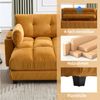 MODFU Schlafsofa Modernes Schlafsofa,Schlafsofa,mit weiche Kissen, Modernes Samt-Lounge-Sessel mit USB-Ladeanschluss, 3 Becherhaltern, seitlichen Taschen und klappbarem Kopfpolster, vielseitig für Wohnzimmer und Schlafzimmer, ideal für Komfort und Erho... Bild 2