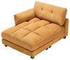 MODFU Schlafsofa Modernes Schlafsofa,Schlafsofa,mit weiche Kissen, Modernes Samt-Lounge-Sessel mit USB-Ladeanschluss, 3 Becherhaltern, seitlichen Taschen und klappbarem Kopfpolster, vielseitig für Wohnzimmer und Schlafzimmer, ideal für Komfort und Erho... Bild 4