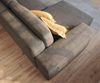Ecksofa Lanzo 230x155 cm Mikrofaser Khakibraun Recamiere variabel mit Hocker Bild 5