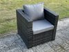Fimous Lounge Rattan Sofa Set Outdoor Gartenmöbel Länger rechteckiger Couchtisch mit 2 Stühlen Beistelltisch Bild 5