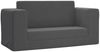 vidaXL Kinder-Schlafsofa 2-Sitzer Anthrazit Weicher Plüsch 357036 Bild 2