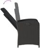 vidaXL 9-tlg. Garten-Essgruppe mit Kissen Schwarz Poly Rattan 3212276 Bild 5