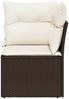 vidaXL Garten-Ecksofa mit Kissen Braun Poly Rattan 366200 Bild 4