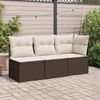 vidaXL Garten-Ecksofa mit Kissen Braun Poly Rattan 366200 Bild 3