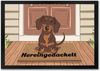 speecheese Fußmatte Hereingedackelt Dackel Fußmatte in 35x50 cm für Dackel-Liebhaber Bild 5