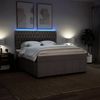 vidaXL Boxspringbett mit Matratze Taupe 180x200 cm Stoff 3294058 Bild 4