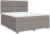 vidaXL Boxspringbett mit Matratze Taupe 180x200 cm Stoff 3294058 Bild 3