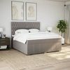 vidaXL Boxspringbett mit Matratze Taupe 180x200 cm Stoff 3294058 Bild 5
