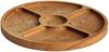 Ø25cm Servierplatte aus natürlichem Holz mit 5 geteilten Fächern, Servierteller von Vorspeisen, Käse und Snacks, Holzplatte Cheeseboard für Fleisch und Käse, Käseplatte, Cheese Board Bild 4