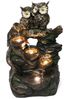 Arnusa Gartenbrunnen Springbrunnen Eule mit LED Beleuchtung 51 cm, 40,00 cm Breite, für den Innen und Außenbereich Bild 5