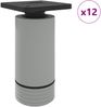 vidaXL Möbelbeine Verstellbar 12 pcs Weiß 64 x 64 x 100 mm PP 864787 Bild 2