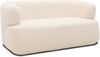 DOMO. collection Sofa 800012, 2-Sitzer, organische Form, gepolsterte Rückenlehne, Rücken in Oberstoff bezogen, 2er Couch, Polstergarnitur, 160 x 86 x 71 (BxTxH), creme Bild 3
