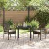 vidaXL Gartenstuhl mit Kissen 2 pcs Braun 55 x 53 x 85 cm Poly-Rattan 42003446 Bild 3