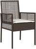 vidaXL Gartenstuhl mit Kissen 2 pcs Braun 55 x 53 x 85 cm Poly-Rattan 42003446 Bild 4