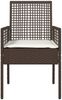 vidaXL Gartenstuhl mit Kissen 2 pcs Braun 55 x 53 x 85 cm Poly-Rattan 42003446 Bild 5