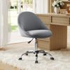SONGMICS Homeoffice-Stuhl, Schminkstuhl aus Fleece, Schreibtischstuhl, Schaumstoffpolsterung, höhenverstellbar Bild 2