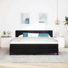 vidaXL Boxspringbett mit LED-Lichtleisten Schwarz 180 x 200 cm Stoff 3342228 Bild 4
