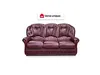 Vente-unique Ledersofa ´DAPHNE´ 3-Sitzer, Büffelleder, Weinrot, 183x91x97 cm Bild 2