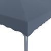 vidaXL Pavillon mit LED-Lichterkette, Metall/Stoff Anthrazit, 300x300 cm Bild 5
