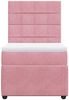 vidaXL Boxspringbett mit Matratze Rosa 90x190 cm Samt 3292219 Bild 4