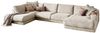 KAWOLA Sofa MADELINE Wohnlandschaft U-Form Cord cremeweiß Longchair rechts 86 x 224 x 425 cm Bild 3