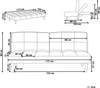 Schlafsofa 3-Sitzer Polsterbezug dunkelgrau SILJAN Bild 2
