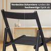 KHG 6er Set Klappstühle Holzstuhl Buche Schwarz, Esszimmerstuhl klappbar platzsparend, Balkonstuhl Massivholz lackiert, 45 x 79 x 50 cm Besucherstuhl, Gästestuhl Bild 3