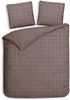 Heckett & Lane Mako-Satin Bettwäsche 155x220 Diamante Canyon Rose Wende Karo uni Bild 3
