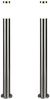 2er Set moderne LED Pollerleuchten aus Edelstahl in Silber, Höhe 80cm Bild 2