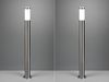 2er Set moderne LED Pollerleuchten aus Edelstahl in Silber, Höhe 80cm Bild 3
