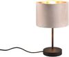 LED Tischleuchte mit Samt Lampenschirm Beige Gold, Höhe 33cm Bild 2
