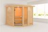 Karibu Sauna Tabea mit Dachkranz + 9kW BIO-Kombiofen mit ext. Steuerung Easy Bild 4