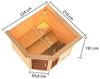 Karibu Sauna Tabea mit Dachkranz + 9kW BIO-Kombiofen mit ext. Steuerung Easy Bild 5