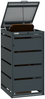 MBOX24 Classic Mülltonnenbox für 1 Mülltonne (120L) aus verzinktem Stahl, 1er Metall Mülltonnenverkleidung in Anthrazit, robust & wetterfest Bild 2