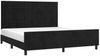 vidaXL Bettgestell mit Kopfteil Schwarz 180x200 cm Samt 3125771 Bild 3